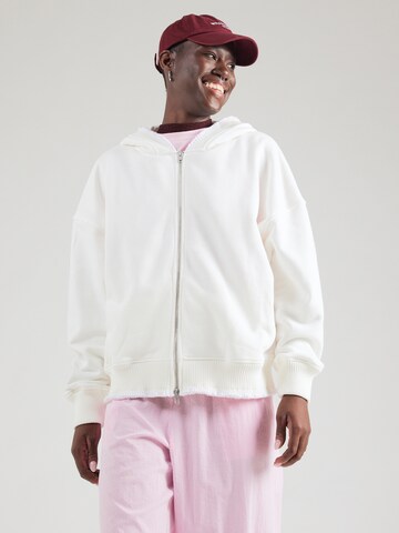 OH APRIL - Sudadera con cremallera 'Belo' en blanco: frente
