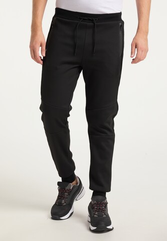 Mo SPORTS Tapered Pants in Black: front