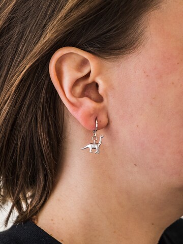 Fräulein Wunder Earrings 'Brachiosaurus' in Silver: front
