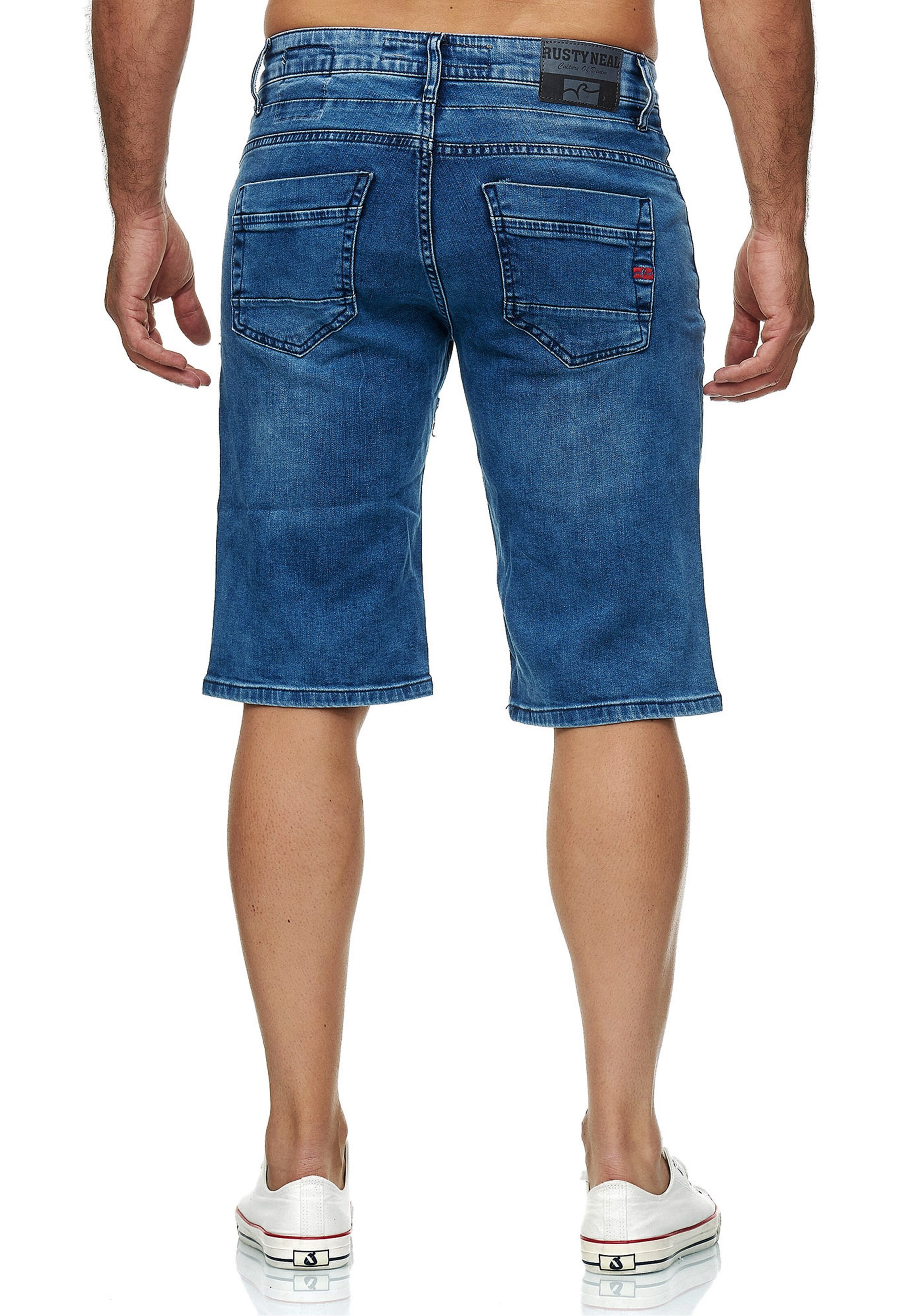 Rusty Neal Regular Jeansshorts 'Tuscor' in Blau