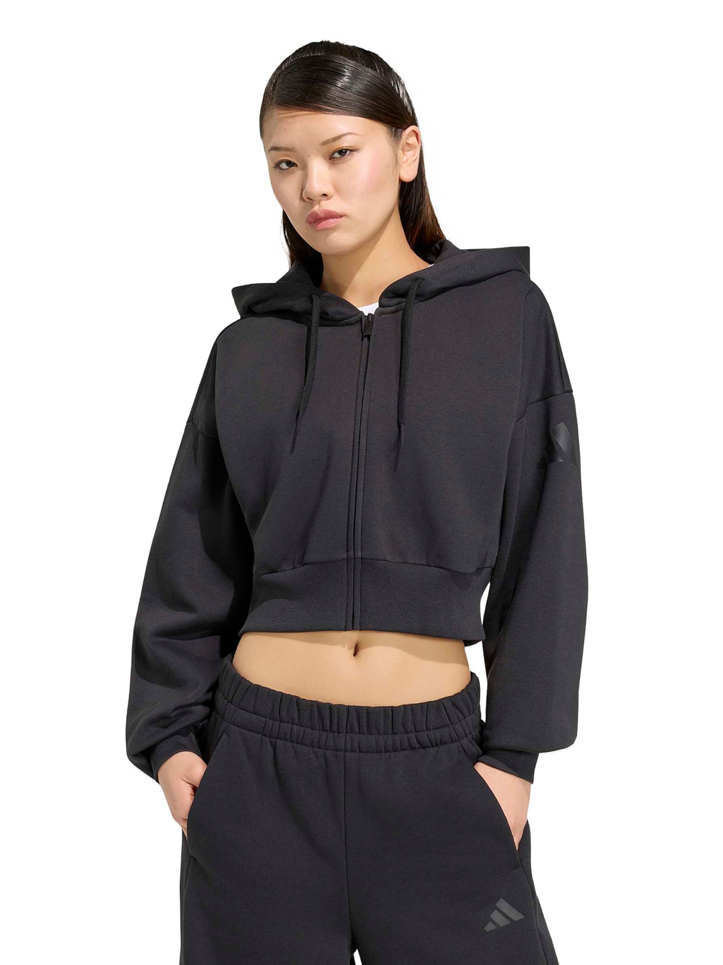 ADIDAS SPORTSWEAR Sportsweatjacka i svart: framsida