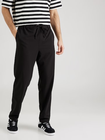 Regular Pantalon 'Laurenz' ABOUT YOU x Kevin Trapp en noir : devant