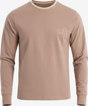 Ombre Shirt in Braun: Vorderseite
