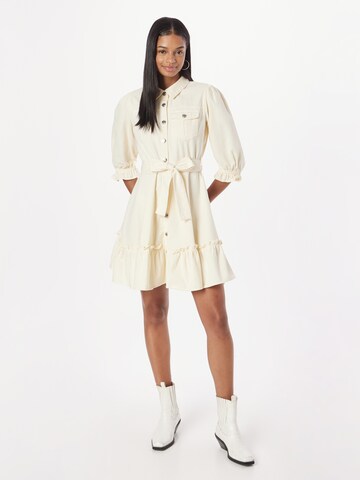 Robe-chemise River Island en beige : devant