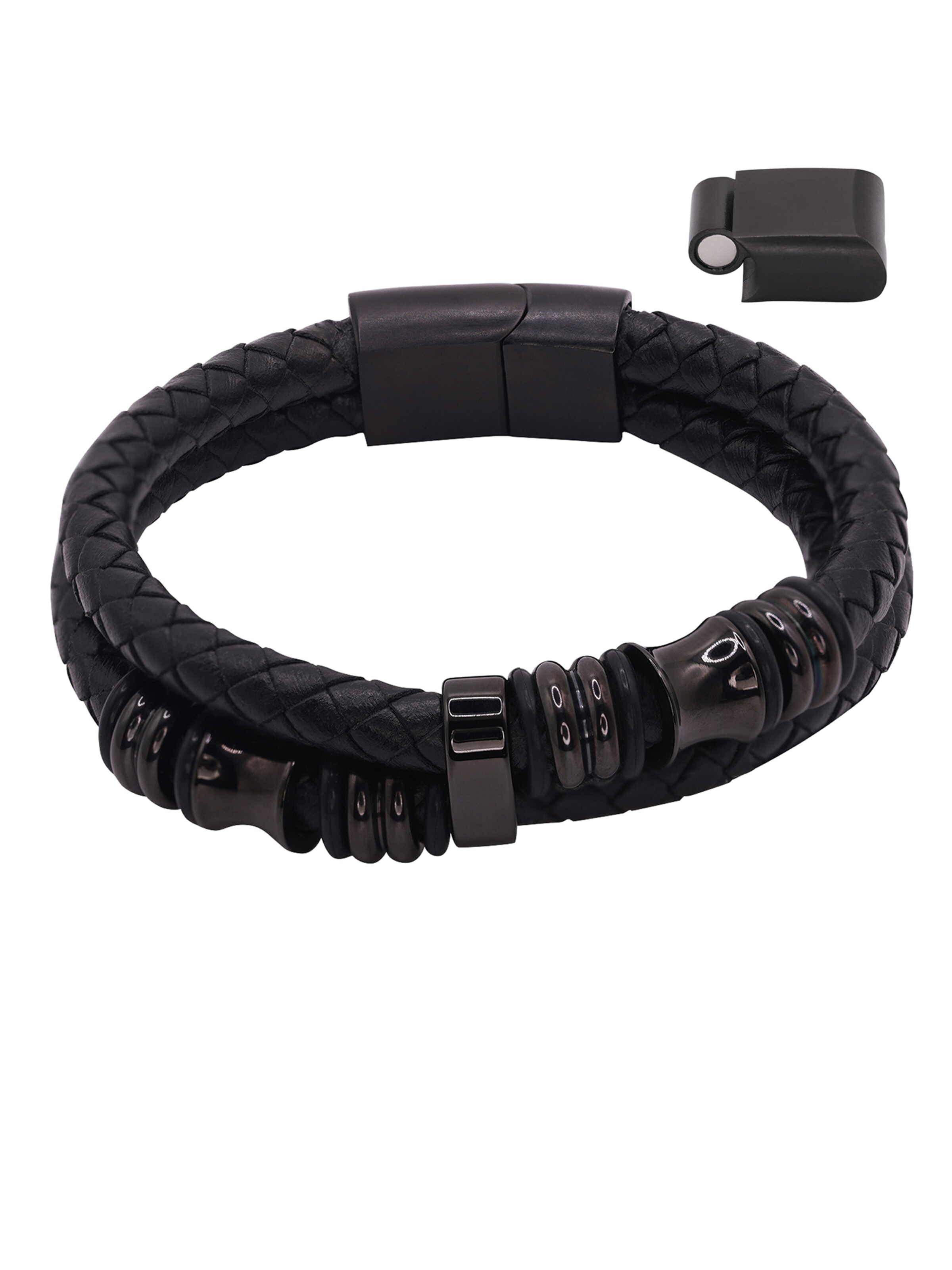 Bracelet 'Luca' Heideman en noir : devant