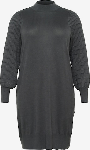 Robes en maille 'KC Lini' KAFFE CURVE en noir : devant