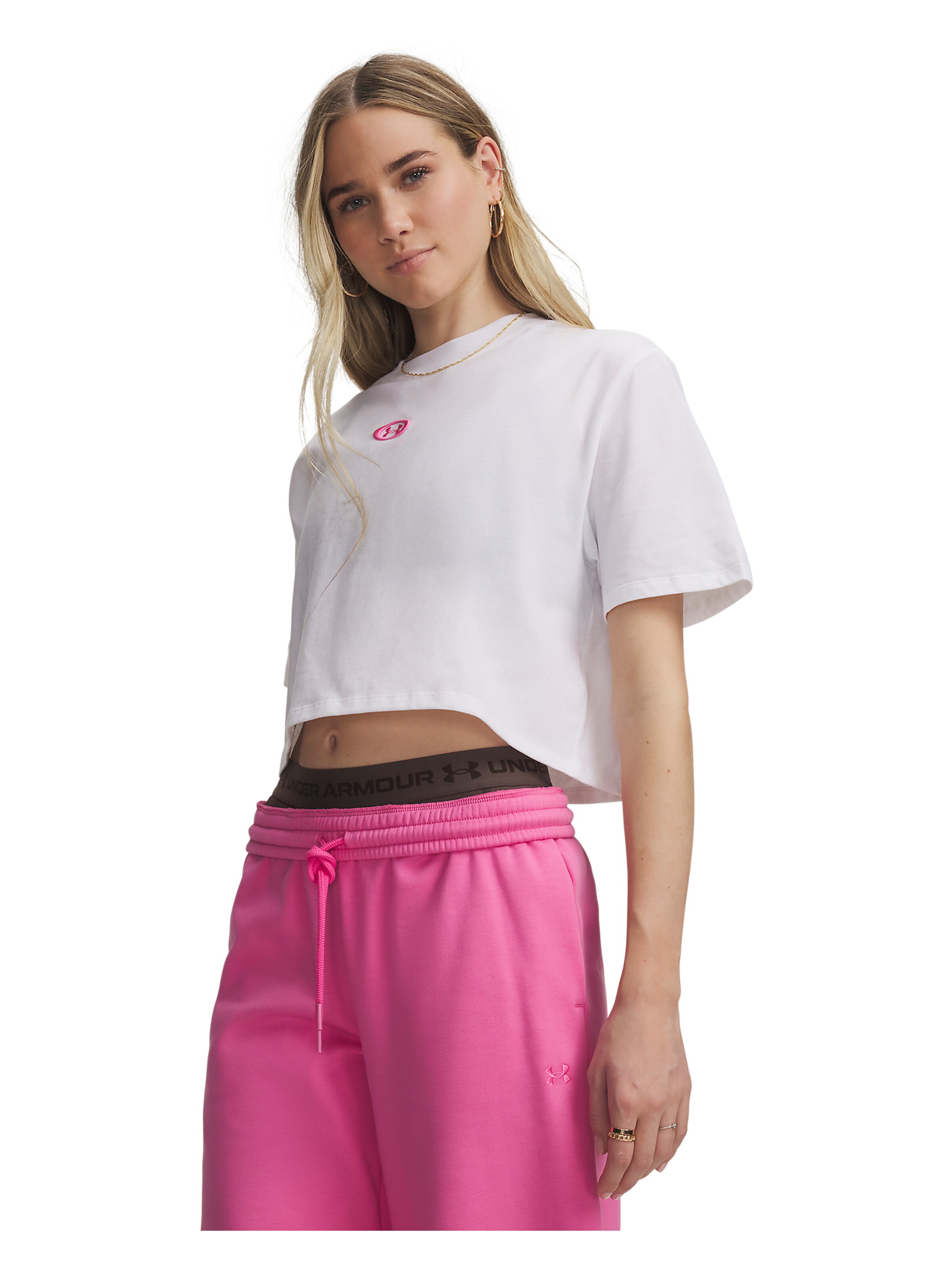 UNDER ARMOUR Functioneel shirt 'Center' in Wit: voorkant