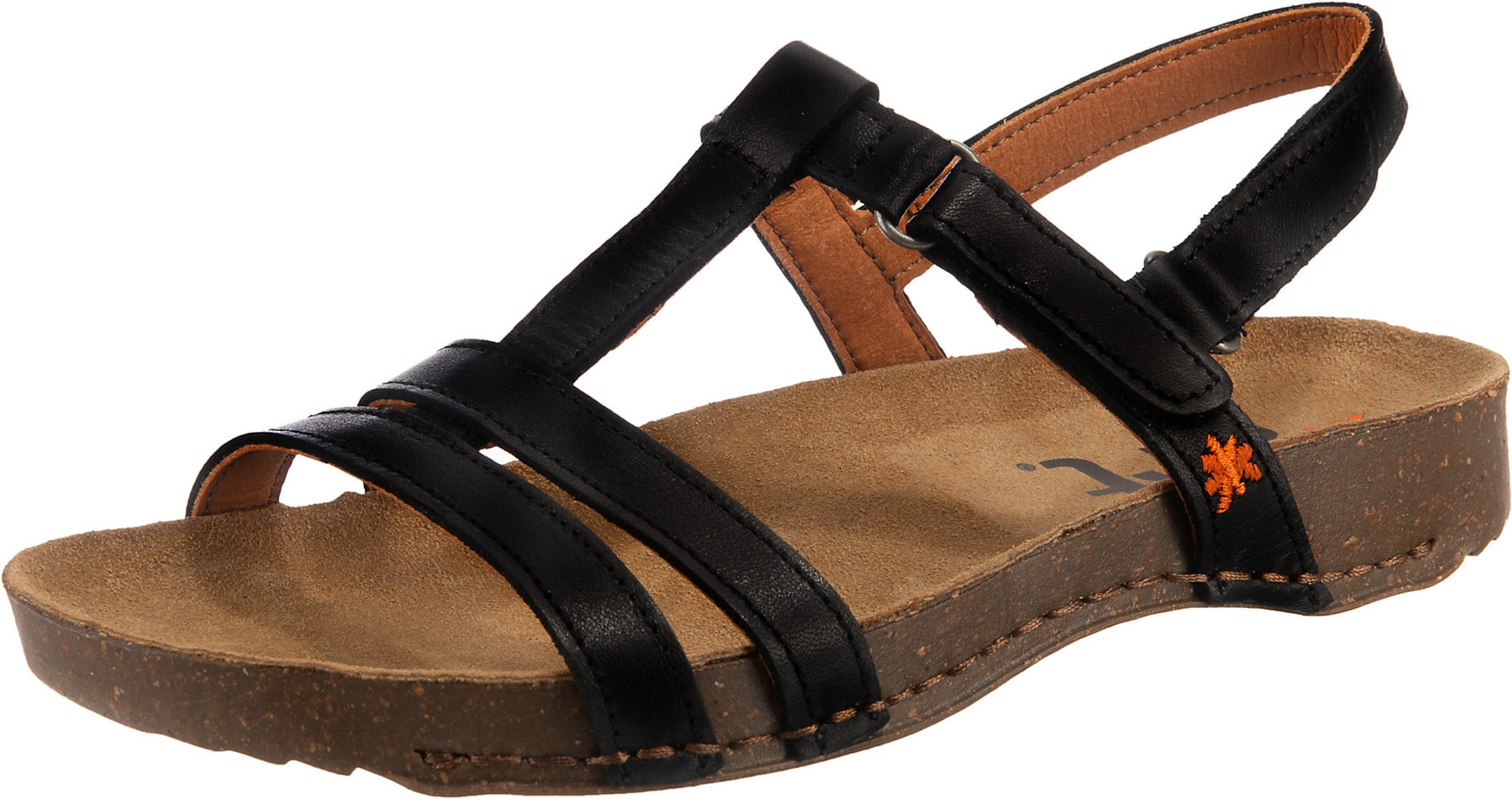 ART Strap Sandals in Black: front