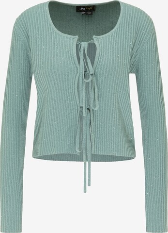 myMo at night Knit Cardigan in Green: front