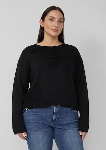 s.Oliver Red Label Plus Sweater in Black: front