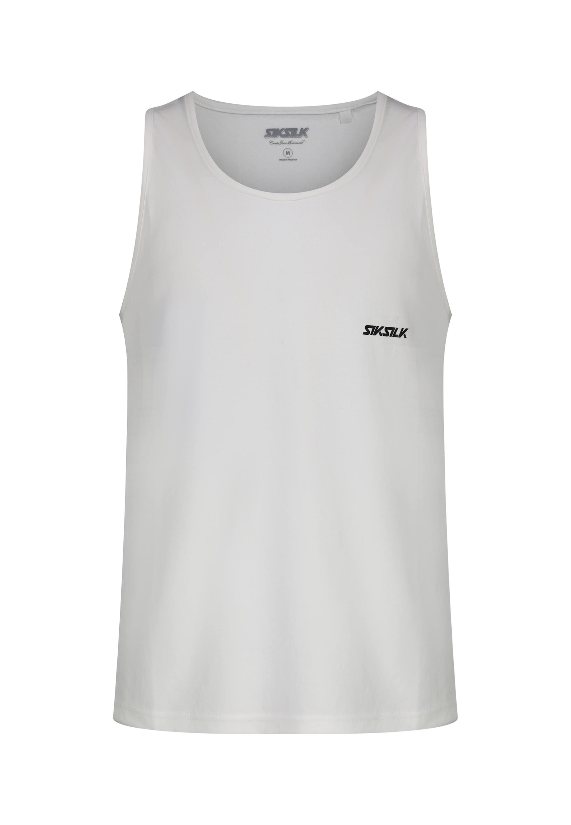 SikSilk Tričko – bílá: přední strana