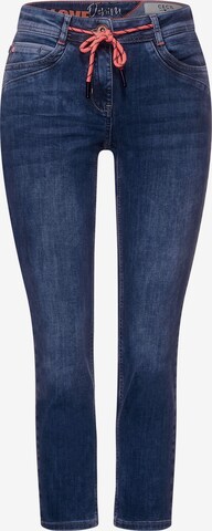 CECIL Slimfit Jeans in Blauw: voorkant