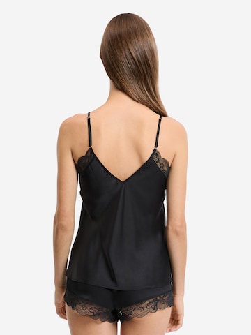 ETAM Satin-Caraco mit Spitzendetails 'Desire' in Schwarz