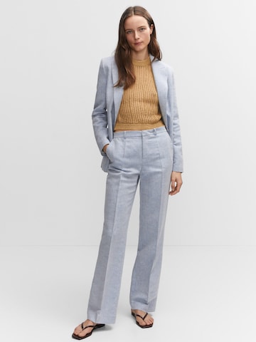 MANGO Regular Pleated Pants 'Helio' in Blue