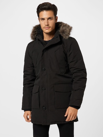 Superdry Parka 'Everest' in Schwarz: predná strana