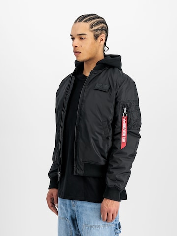 ALPHA INDUSTRIES Φθινοπωρινό και ανοιξιάτικο μπουφάν 'MA-1 TT Hood' σε μαύρο