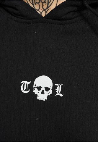 Thug Life Sweatshirt 'Caution' in Zwart