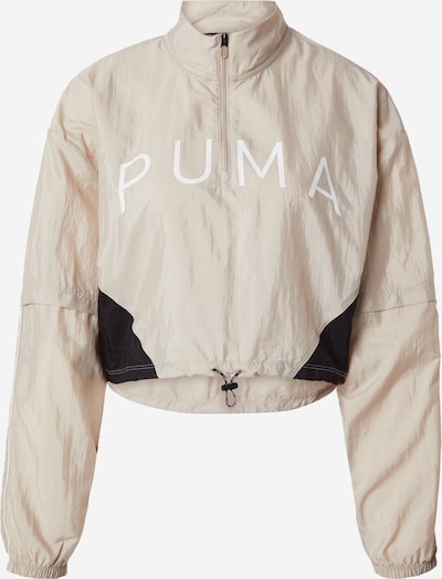 PUMA Trainingsjacke 'FIT MOVE' in beige / schwarz / weiß, Produktansicht