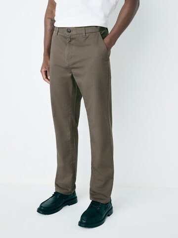 Coupe slim Pantalon Next en marron : devant