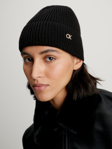 Calvin Klein Beanie in Black: front