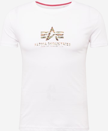 ALPHA INDUSTRIES T-Shirt in Weiß: predná strana