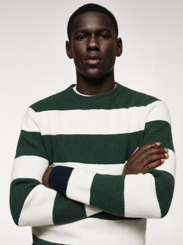 MANGO MAN Pullover in Grün