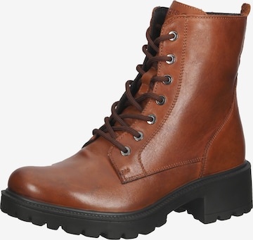 IGI&CO Lace-Up Ankle Boots in Brown: front