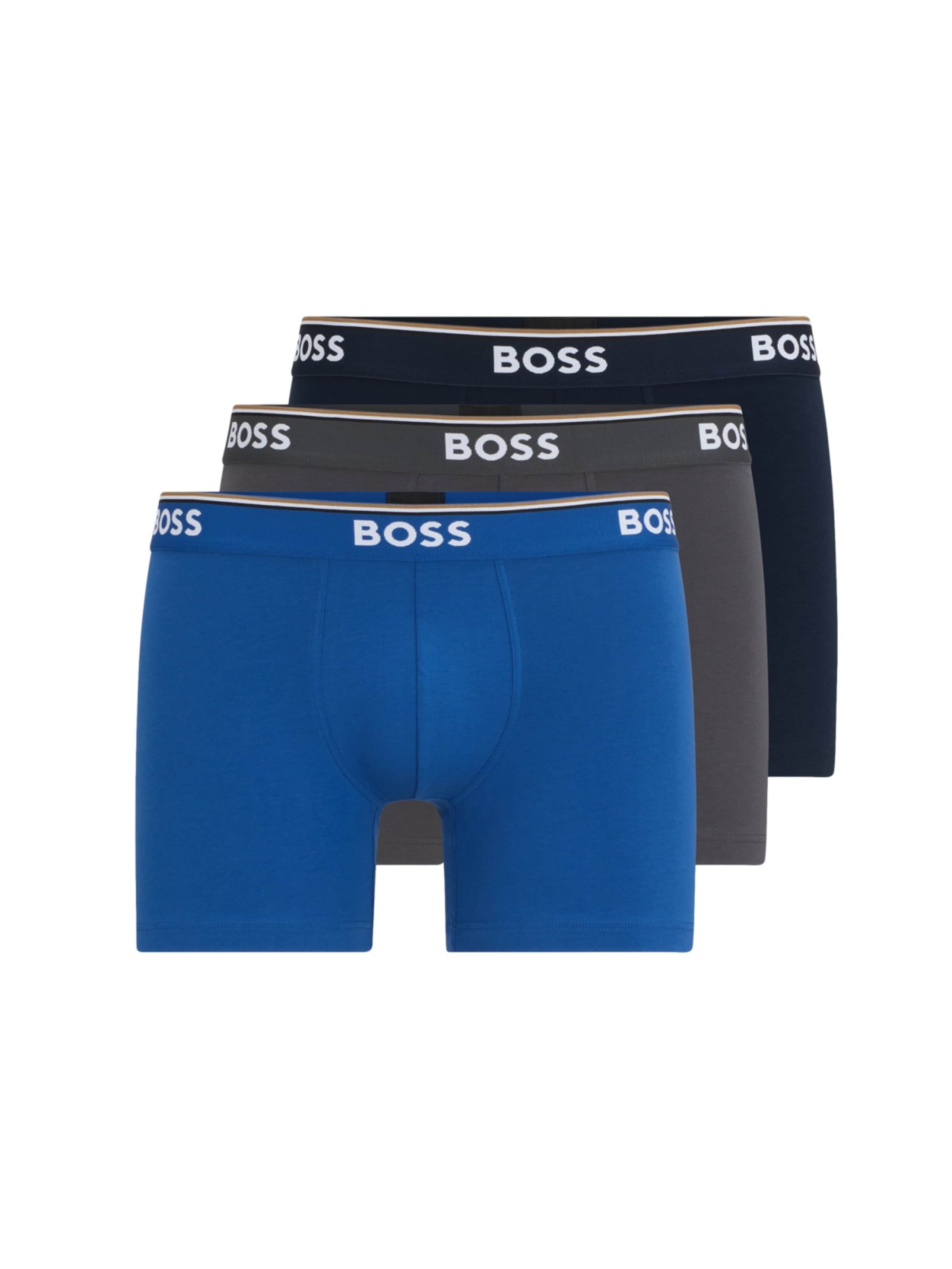 mėlyna BOSS Boxer trumpikės: priekis