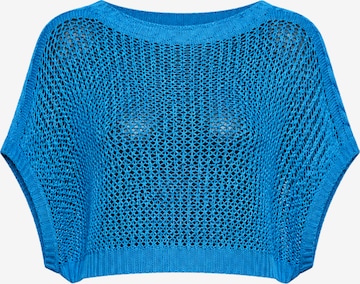 Süel knitwear - Top de punto 'Birthday' en azul: frente