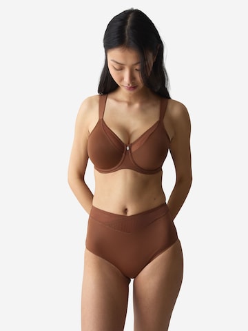 TRIUMPH Minimiser Bra ' Red Label True Shape Sensation ' in Brown: front