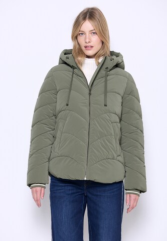 Street One Studio Winter Jacket in Green: front
