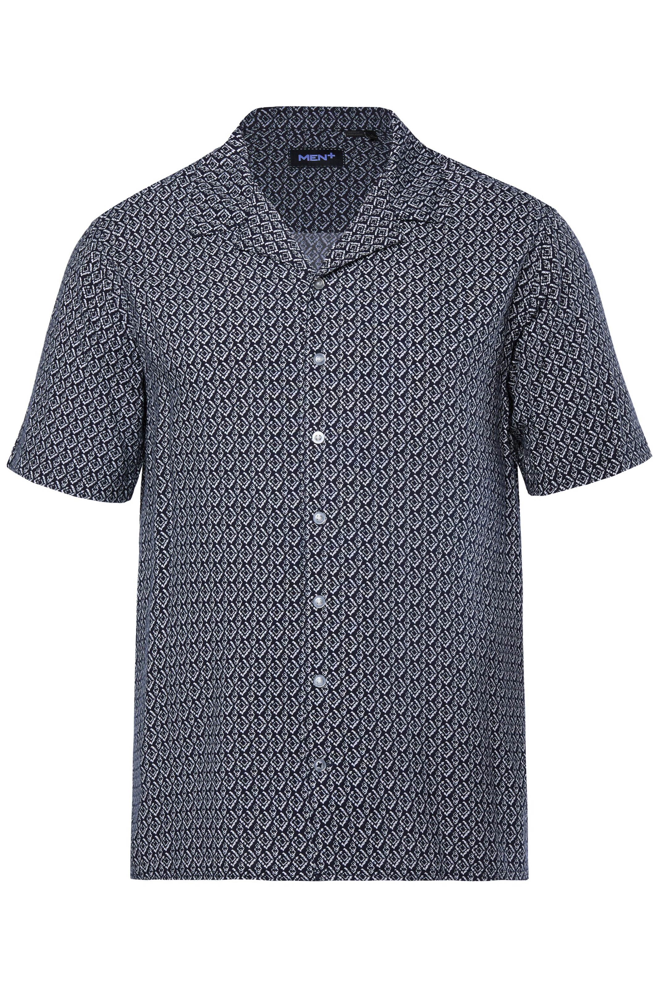 Men Plus Regular Fit Hemd in Blau: Vorderseite