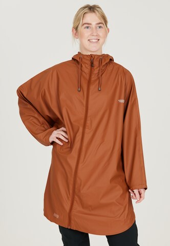 Weather Report Raincoat 'FLAME' in Brown: front