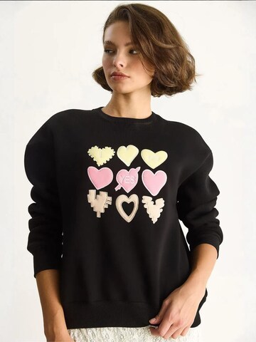 Sweat-shirt Bianco Lucci en noir