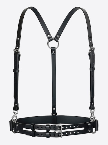 Haute Cuir Belt 'Mun Suspender Harness' in Black: front