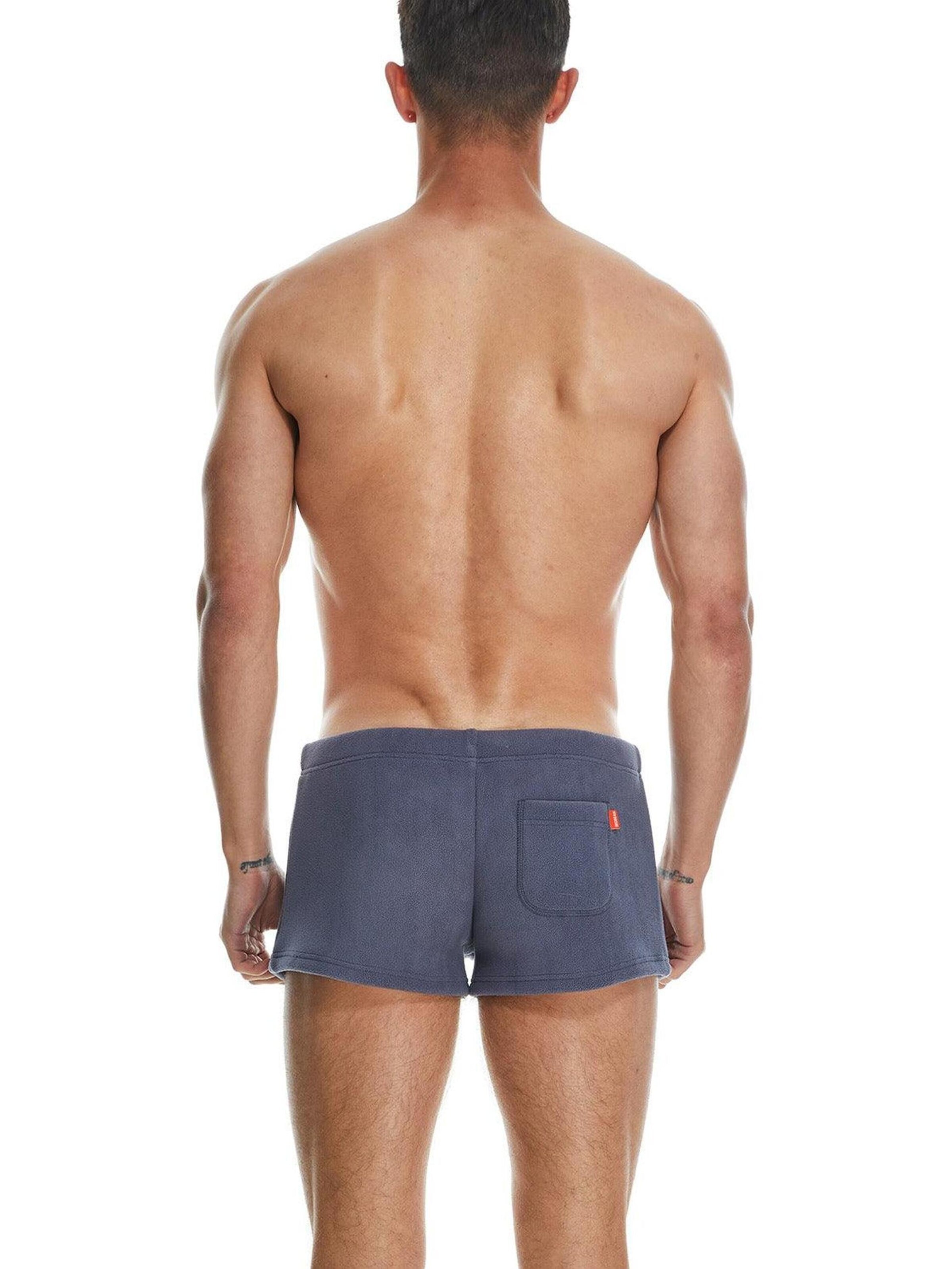 SEOBEAN Slim fit Workout Pants 'Solid Polar Fleece Shorts' in Purple