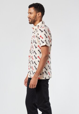 4funkyflavours - Ajuste regular Camisa 'Empire Ants' en blanco
