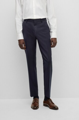 HUGO Regular Pleated Pants 'Genius' in Blue