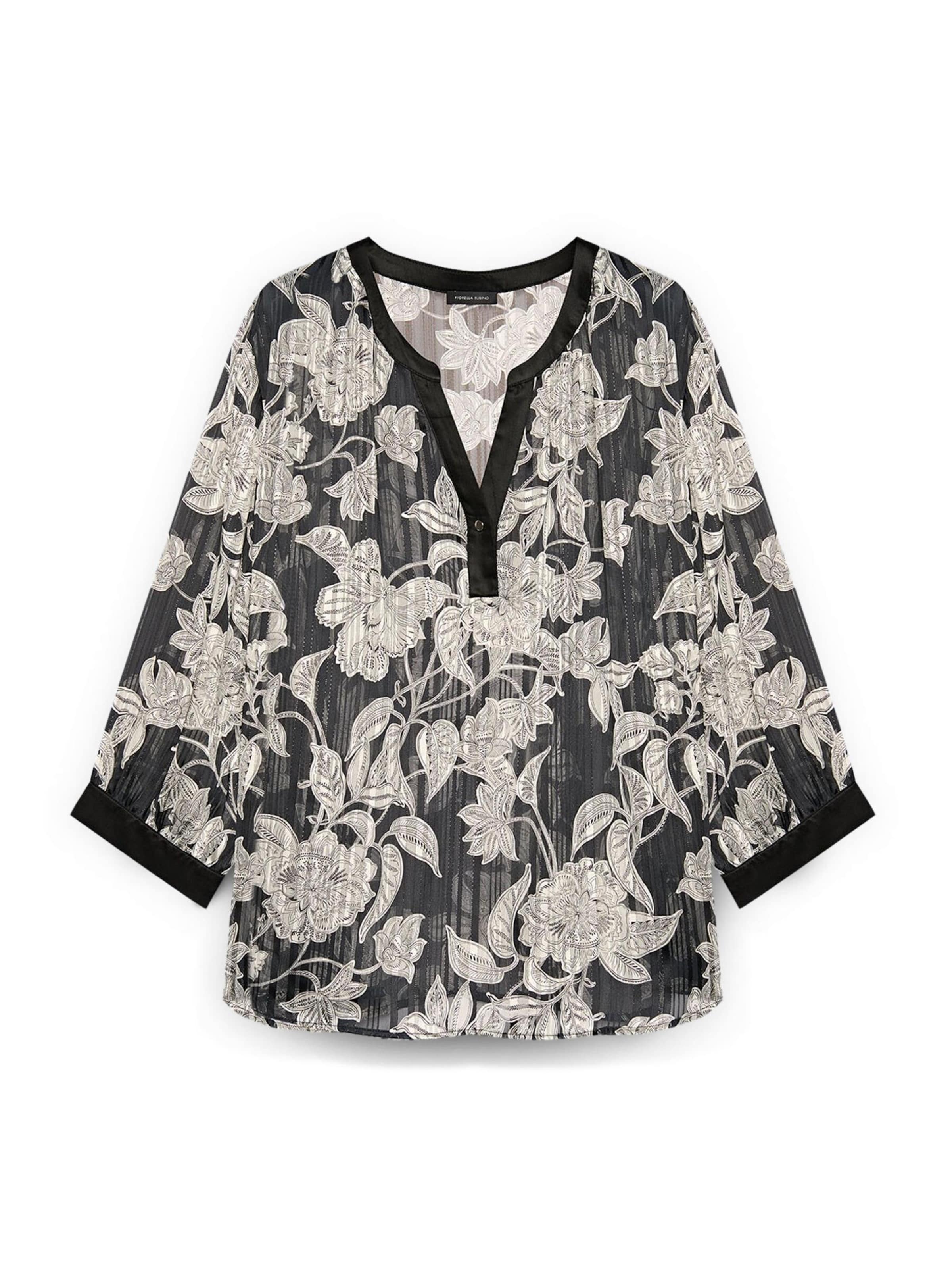 Camicia da donna di Fiorella Rubino in nero: frontale