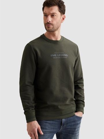 PME Legend - Sudadera 'PME LEGEND - Sweatshirt with artwork and ribbed collar' en verde