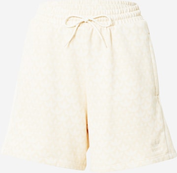 ADIDAS ORIGINALS Regular Trousers 'Trefoil Monogram' in Beige: front