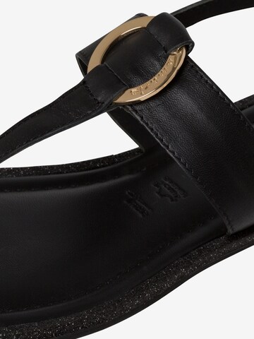 TAMARIS T-Bar Sandals in Black