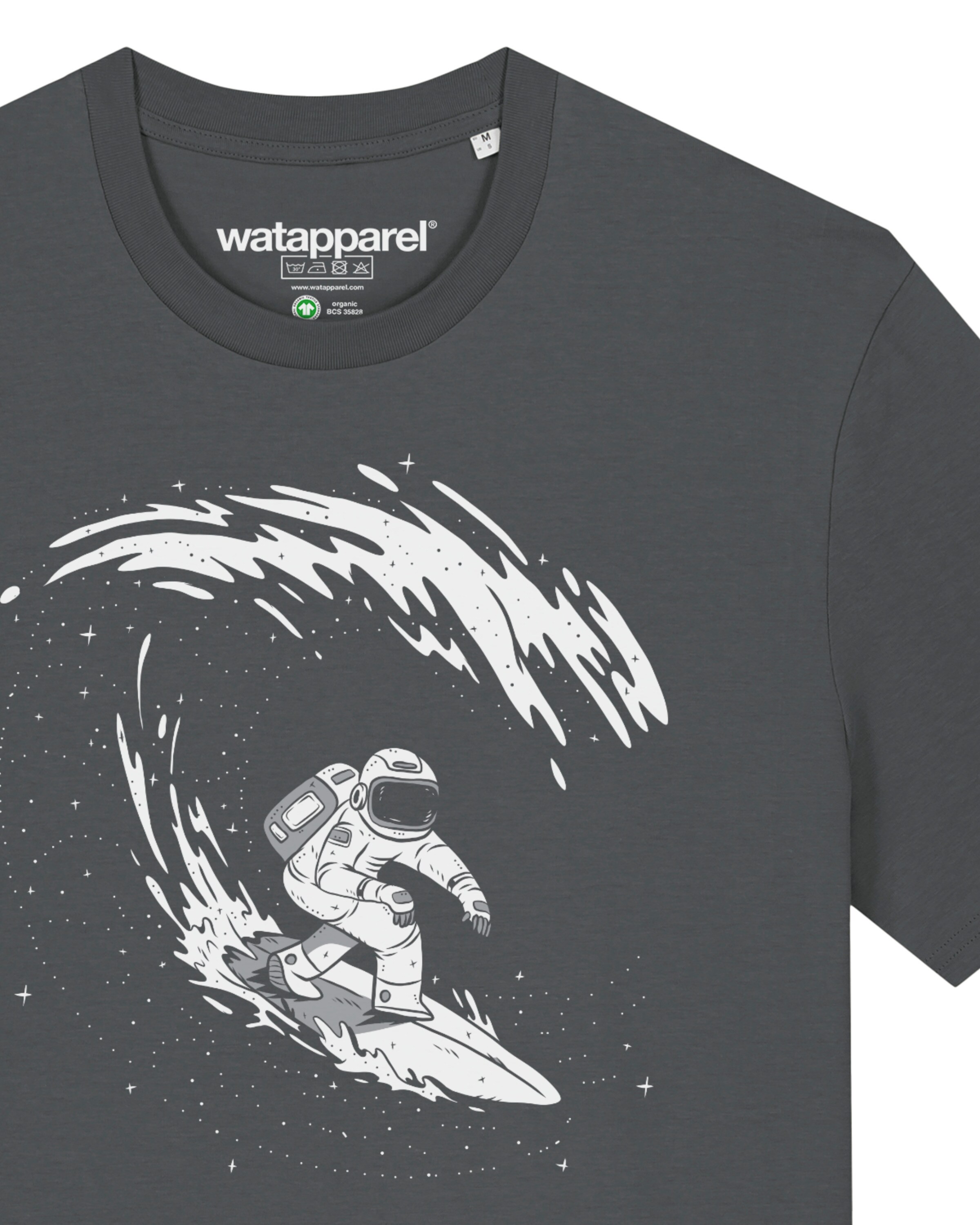 Maglietta ' Surfing Spaceman ' di Watapparel in grigio