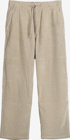 Loosefit Pantalon Bershka en beige : devant