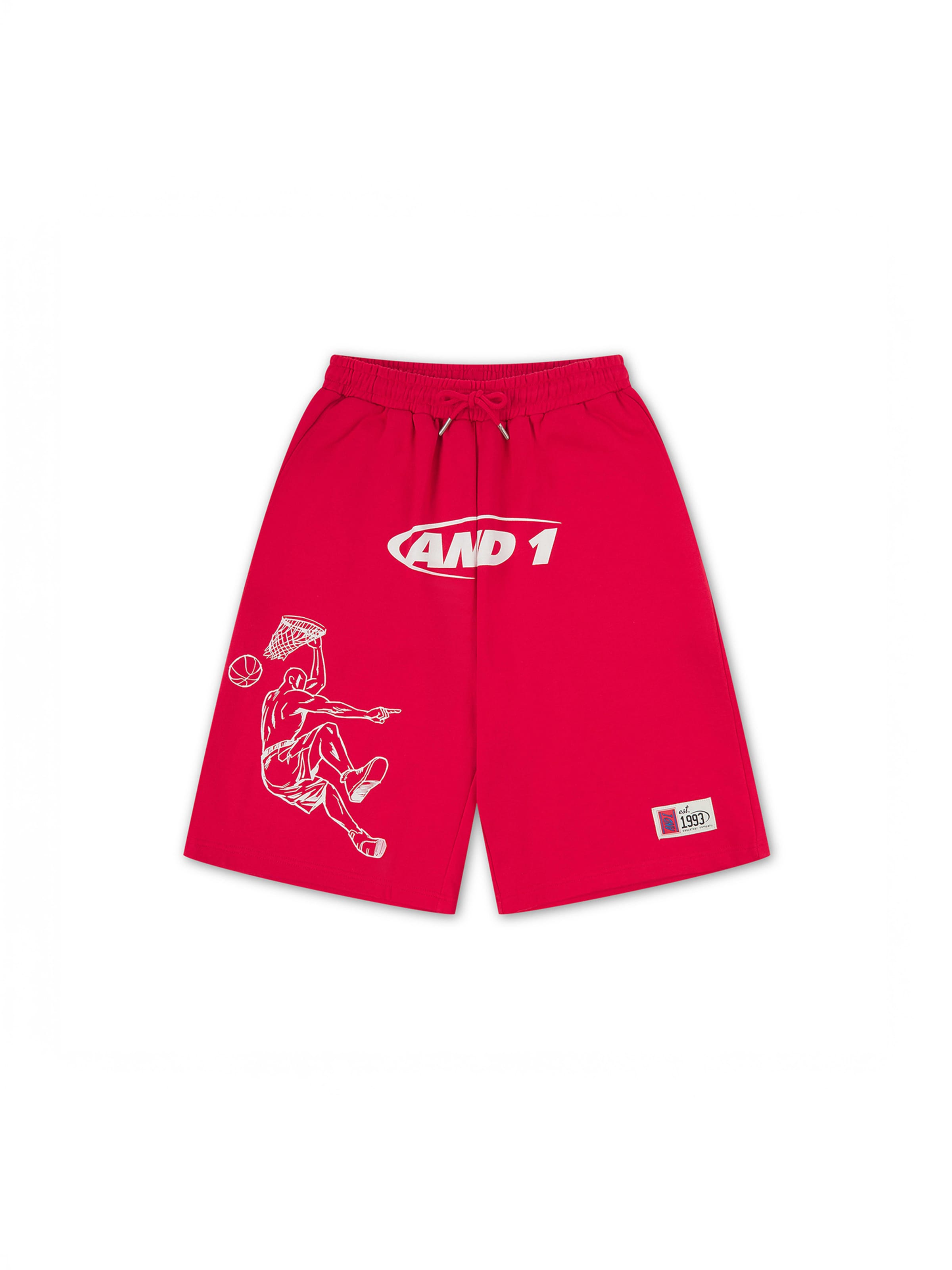 Loosefit Pantalon 'Off The Rim' AND1 en rouge : devant