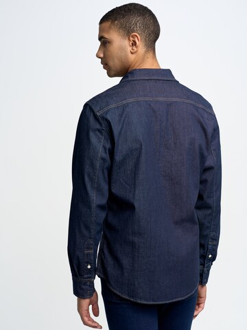 BIG STAR Regular Fit Hemd 'CHUCK' in Blau