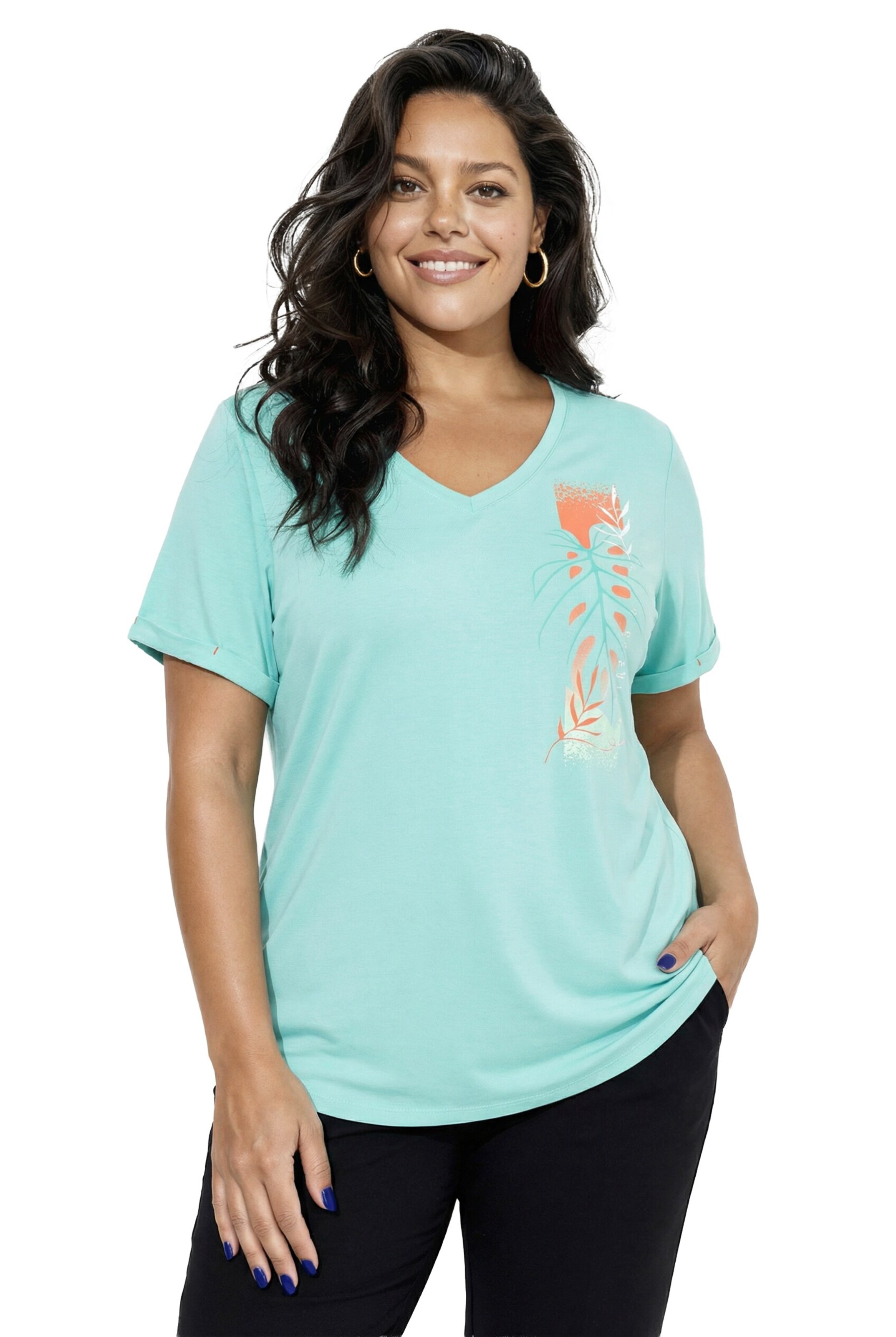 Ulla Popken Shirt in Green: front