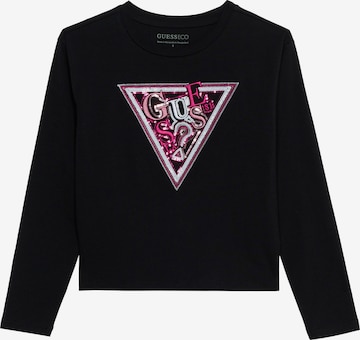 Tricou 'MIDI' de la GUESS pe negru: față