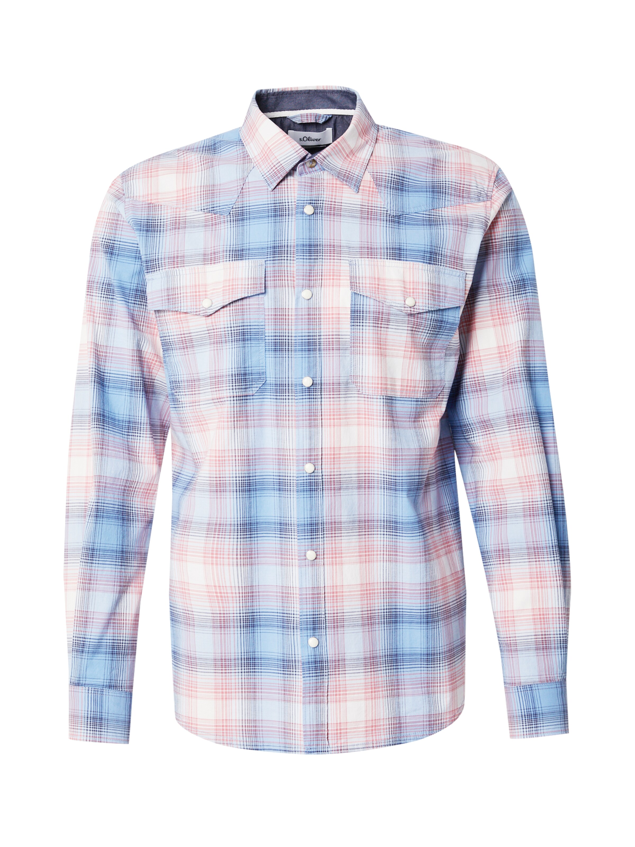 s.Oliver Regular Fit Hemd in Blau: Vorderseite