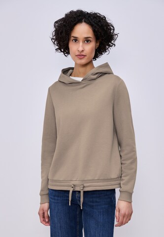 STREET ONE Sweatshirt in Brown: front